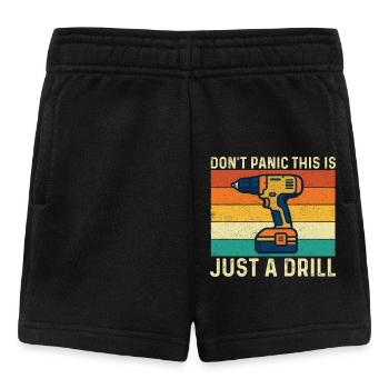Keine Panik, das ist nur ein Bohrer, Holzbearbeitung - Baby Shorts - Schwarz - Vorne