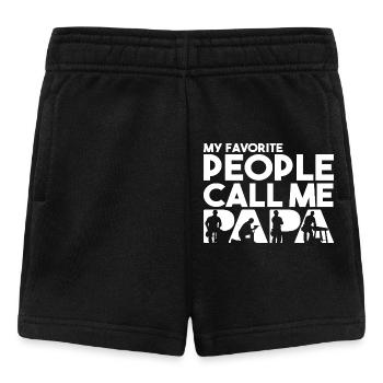 Carpenter Papa Woodworker Joiner Father Silhouette - Baby Shorts - black - Front