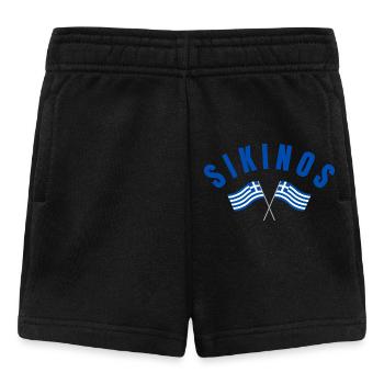 Drapeaux grecs de Sikinos - Short Bébé - noir - Devant