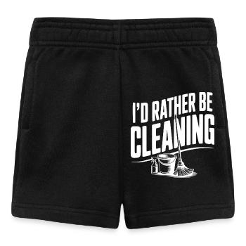 Ich würde lieber putzen - Baby Shorts - Schwarz - Vorne