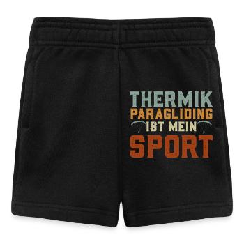 Gleitschirm THERMIK PARAGLIDING IST MEIN SPORT - Baby Shorts - Schwarz - Vorne