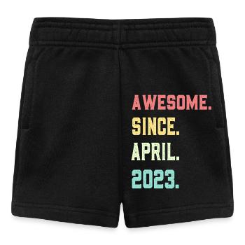 Awesome Since April 2023 - Baby Shorts - black - Front