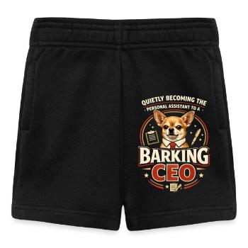 Assistent vom bellenden Chef | Chihuahua Büro - Baby Shorts - Schwarz - Vorne