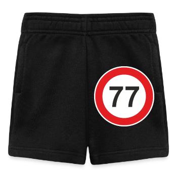 77. Surprise du cadeau de soixante-dix-sept ans - Short Bébé - noir - Devant
