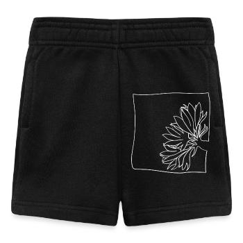 Kornblume minimalistisch - Baby Shorts - Schwarz - Vorne