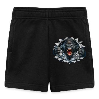 Gorille perce : Pouvoir rugissant - Short Bébé - noir - Devant