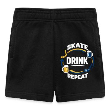 Beer League Hockey Funny Hockey Players Team Humor - Baby Shorts - black - Front