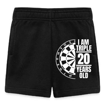 Ich bin dreimal 20 Jahre alt - Baby Shorts - Schwarz - Vorne