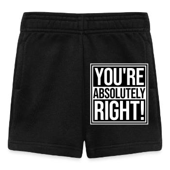 You're Absolutely Right Lustig Sarkastisch KI Logo - Baby Shorts - Schwarz - Vorne