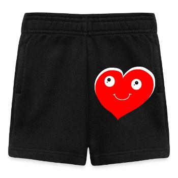 Fröhliches Herz Herzen Valentin - Baby Shorts - Schwarz - Vorne