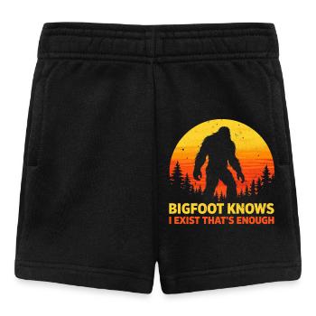 Bigfoot Sasquatch Yeti Cryptid Creatures Big Foot - Baby Shorts - black - Front