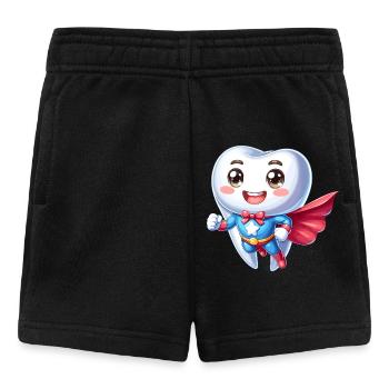 Zahnarzt Superheld Zahn Gebiss Held Zähneputzen - Baby Shorts - Schwarz - Vorne