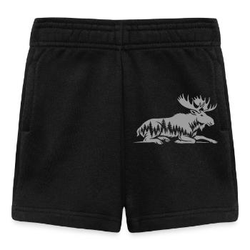 Elch - Baby Shorts - Schwarz - Vorne