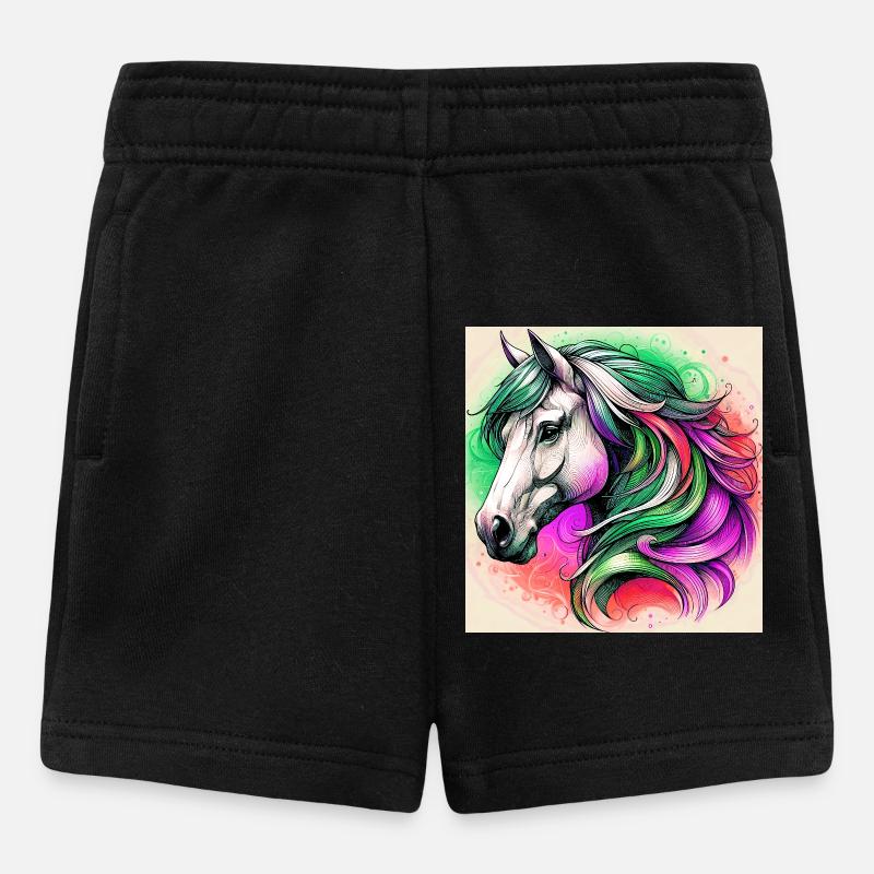 cheval - Short Bébé - noir
