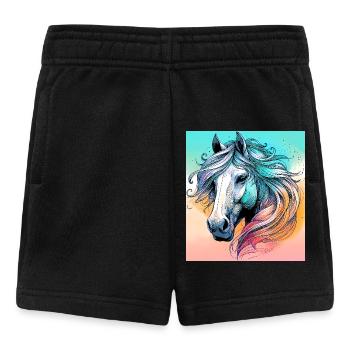 Pferd - Baby Shorts - Schwarz - Vorne