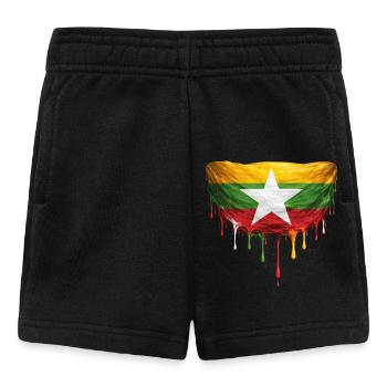 Myanmar Flag Tropfenkunst - Baby Shorts - Schwarz - Vorne