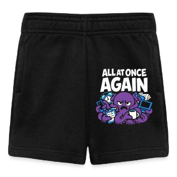 Funny Octopus Overstimulated - Baby Shorts - black - Front