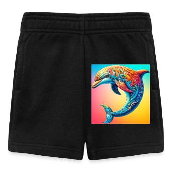 dolphin - Baby Shorts - black - Front