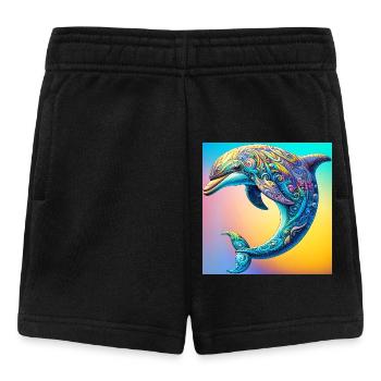 dolphin - Baby Shorts - black - Front