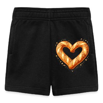 Herz aus Brot Backen Bäcker Küche Design  - Baby Shorts - Schwarz - Vorne