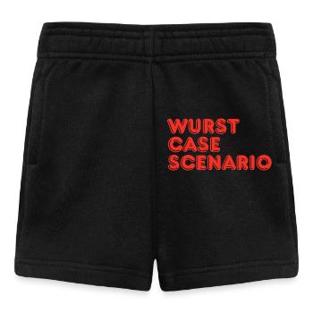 Wurst Case Scenario Funny Sausage BBQ Pun - Baby Shorts - black - Front