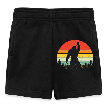 Bigfoot Rock On Sign Sasquatch Yeti Rock And Roll - Baby Shorts - Schwarz - Vorne