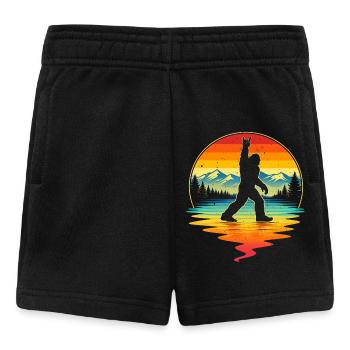 Bigfoot Rock On Sign Sasquatch Yeti Rock And Roll - Baby Shorts - Schwarz - Vorne