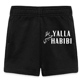 Yalla Habib Typographie arabe audacieuse - Short Bébé - noir - Devant
