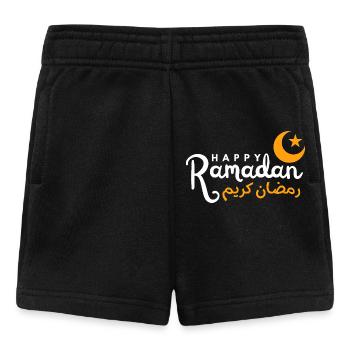 Ramadan-Nacht-Halbmond-Skript - Baby Shorts - Schwarz - Vorne