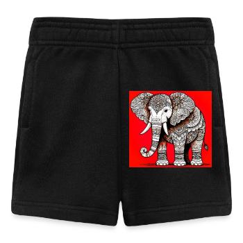 éléphant - Short Bébé - noir - Devant