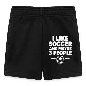 J’aime le foot et peut-être trois personnes - Short Bébé - noir - Devant