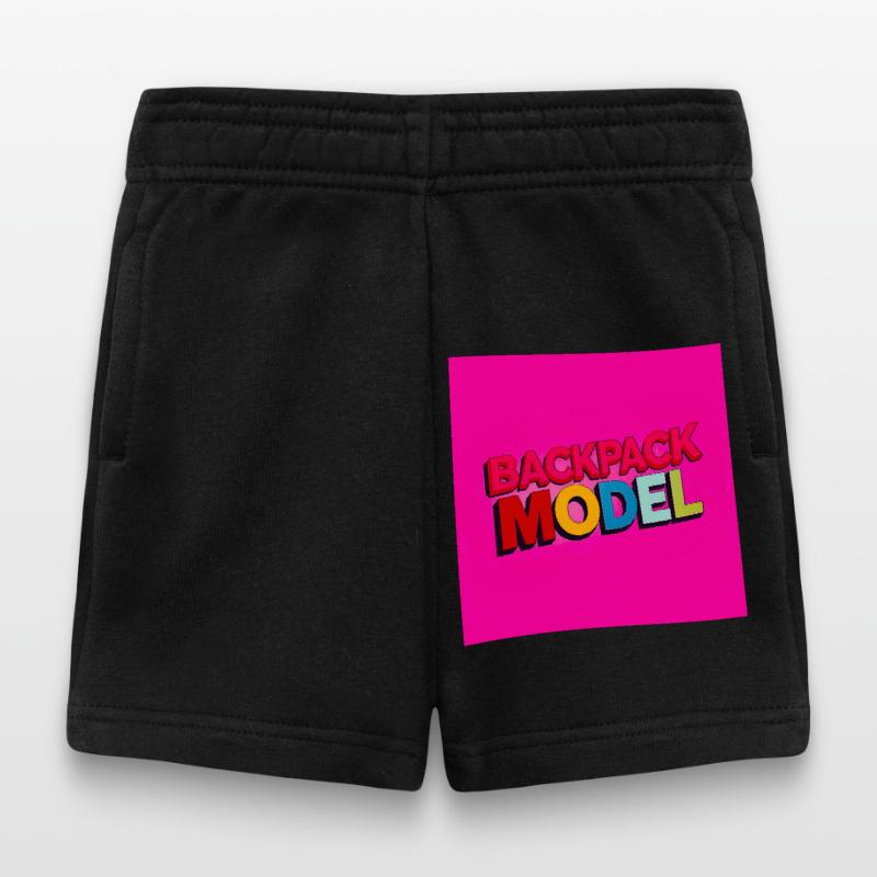 Backpack Model Neon Text Baby Shorts