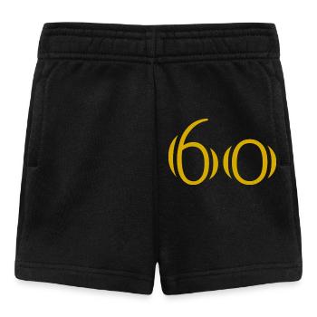 60. 60 ANS. 60e ANNIVERSAIRE. ANNIVERSAIRE 60 ANS. - Short Bébé - noir - Devant