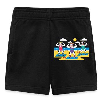 Plage de Yoga des Vaches - Short Bébé - noir - Devant