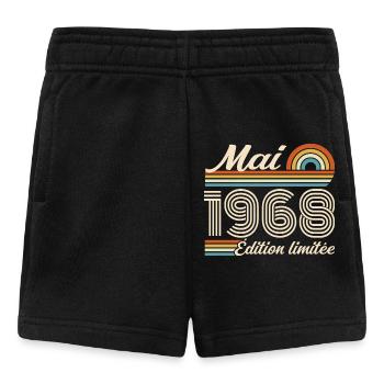 Cadeau Anniversaire 58 ans - Né mai 1968 - Short Bébé - noir - Devant