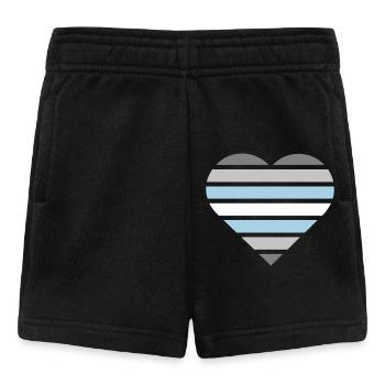 Pride Flag Heart · Demiboy - Baby Shorts - black - Front