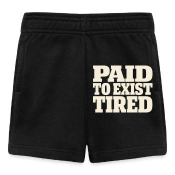 Ausgebrannter Millennial, Müder Erwachsener, - Baby Shorts - Schwarz - Vorne