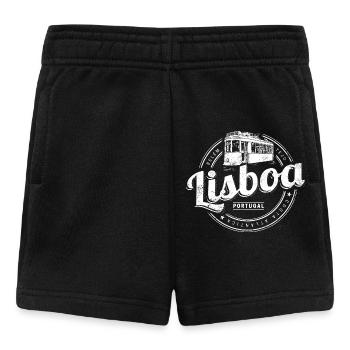 Lisbonne, Portugal avec un souvenir vintage rétro de tramway - Short Bébé - noir - Devant