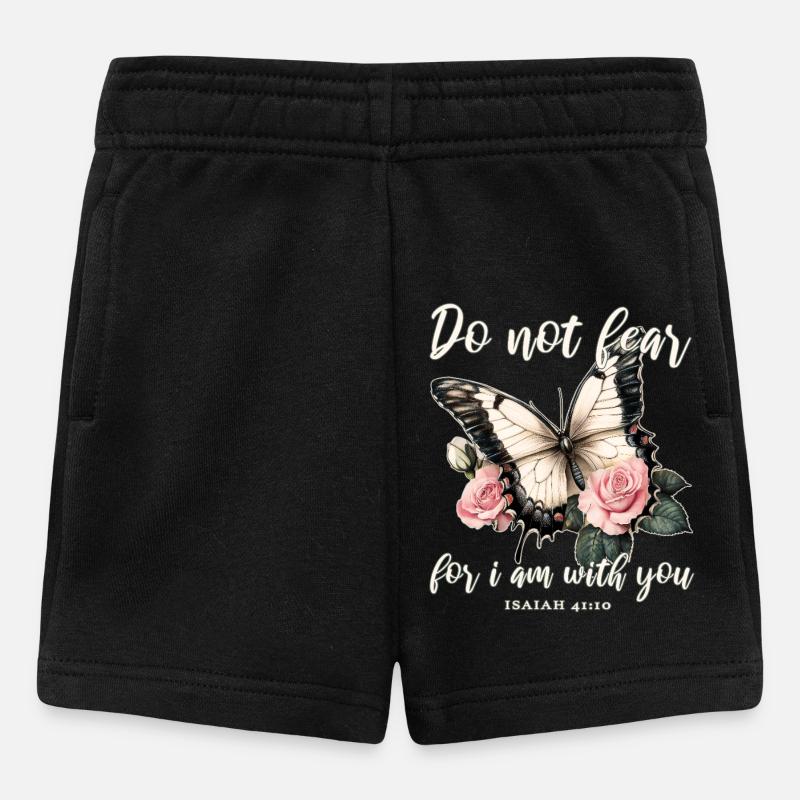 Bibelvers Schmetterling Christlich - Baby Shorts - Schwarz