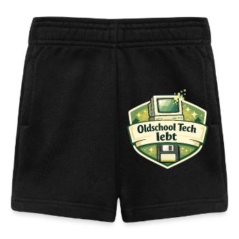 Oldschool Tech lebt - Baby Shorts - Schwarz - Vorne
