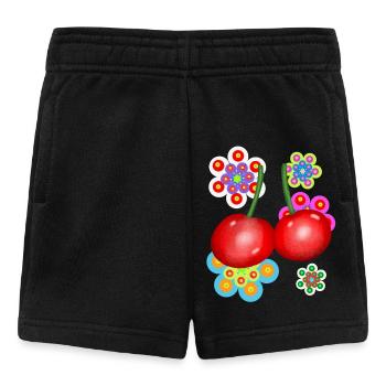 Cerises rétro Printemps-Été Rétro - Short Bébé - noir - Devant