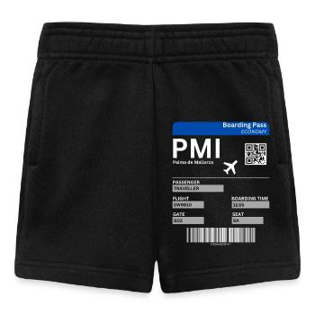 Chemise de carte d’embarquement pour design de billets d’avion à Majorque - Short Bébé - noir - Devant
