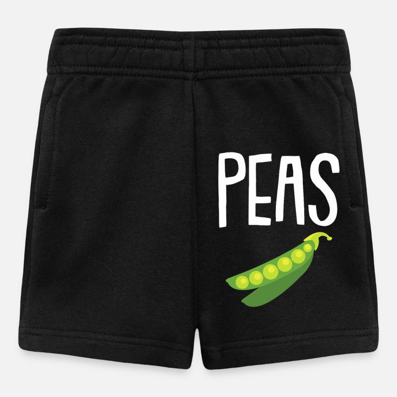 Peas in a Pod Pop Graphic - Baby Shorts - black