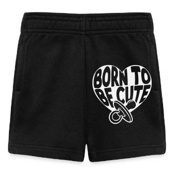 Cœur Né pour être mignon - Né pour être mignon - Short Bébé - noir - Devant