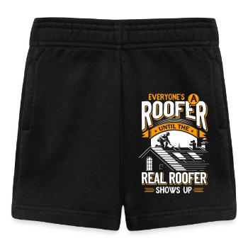 Jeder Dachdecker Bis Der Echte Kommt Roofer - Baby Shorts - Schwarz - Vorne