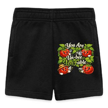 Drôle de tomate : Vous êtes un design in-feuille d’abeille - Short Bébé - noir - Devant