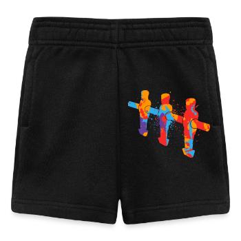 Tischkicker bunt Kickern Kinder Tischfußball - Baby Shorts - Schwarz - Vorne
