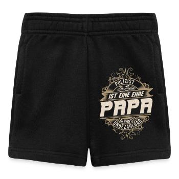 Polizist Papa - Baby Shorts - Schwarz - Vorne