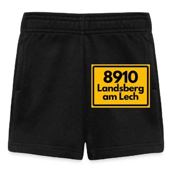ALTE POSTLEITZAHL PLZ RETRO 8910 LANDSBERG AM LECH - Baby Shorts - Schwarz - Vorne