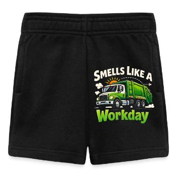 Riecht nach Arbeitstag | Müllabfuhr Humor - Baby Shorts - Schwarz - Vorne